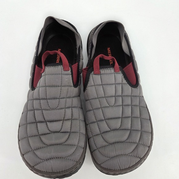 Merrell Mens Quilted Gray Slip On Loafer Shoes Comfort Casual - Picture 1 of 8